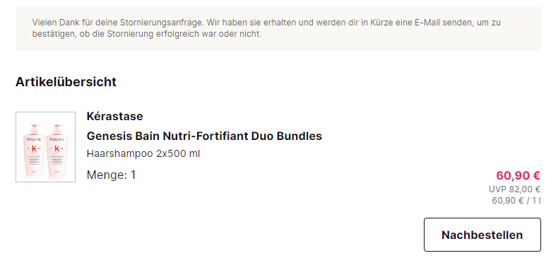 Stornierungsprüfung