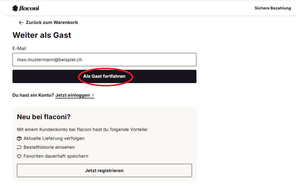 E-Mail-Adresse eingeben